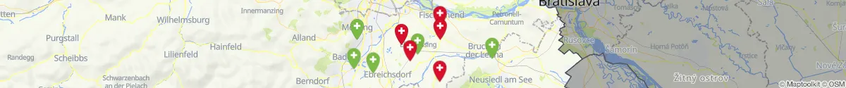 Map view for Pharmacies emergency services nearby Götzendorf an der Leitha (Bruck an der Leitha, Niederösterreich)